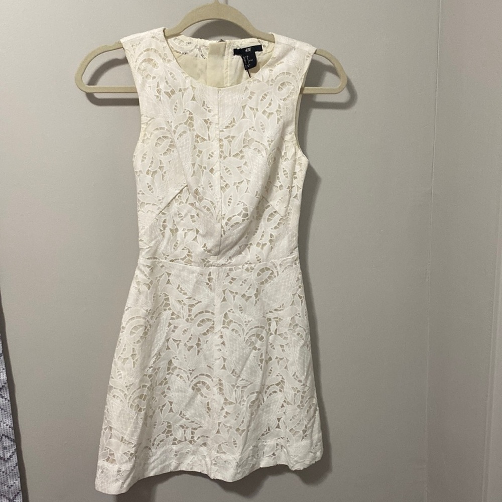 H&M White Lace Dress‎